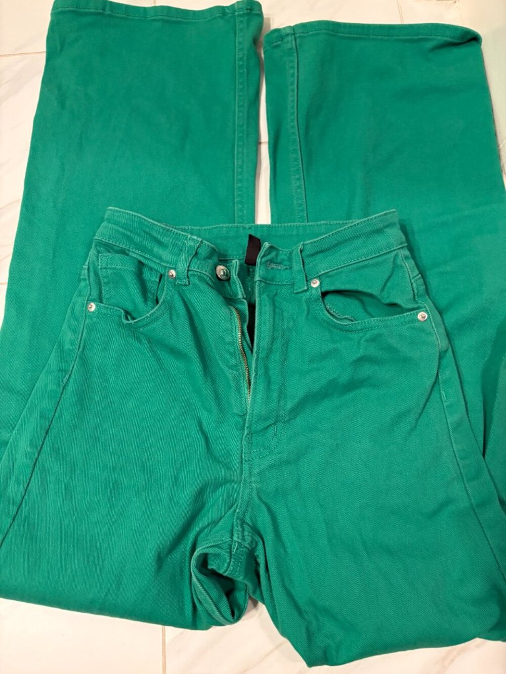 H&M Green Wide Leg Pants